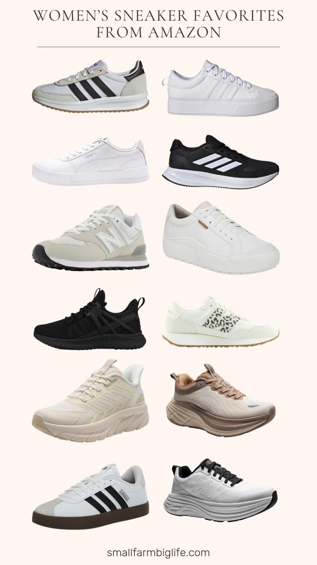 Sneaker roundup just dropped 👟✨ My favorite Amazon finds for everyday comfort. From clean whites, cushioned runners, slip-ons, platforms, and classic styles from all the brands we love. Perfect for walking, errands, workouts, and everything in between. 

 #LTKfitnessgoals #LTKOver40 #LTKSaleAlert