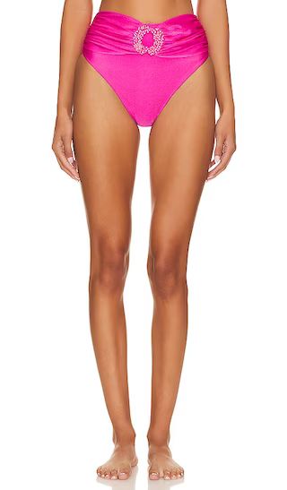 X Alessandra Ambrioso Beaded V-shape Bikini Bottom in Flamingo | Revolve Clothing (Global)