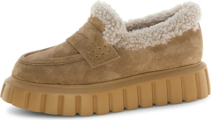 Voile Blanche Grenelle Genuine Shearling Platform Loafer (Women) | Nordstrom | Nordstrom