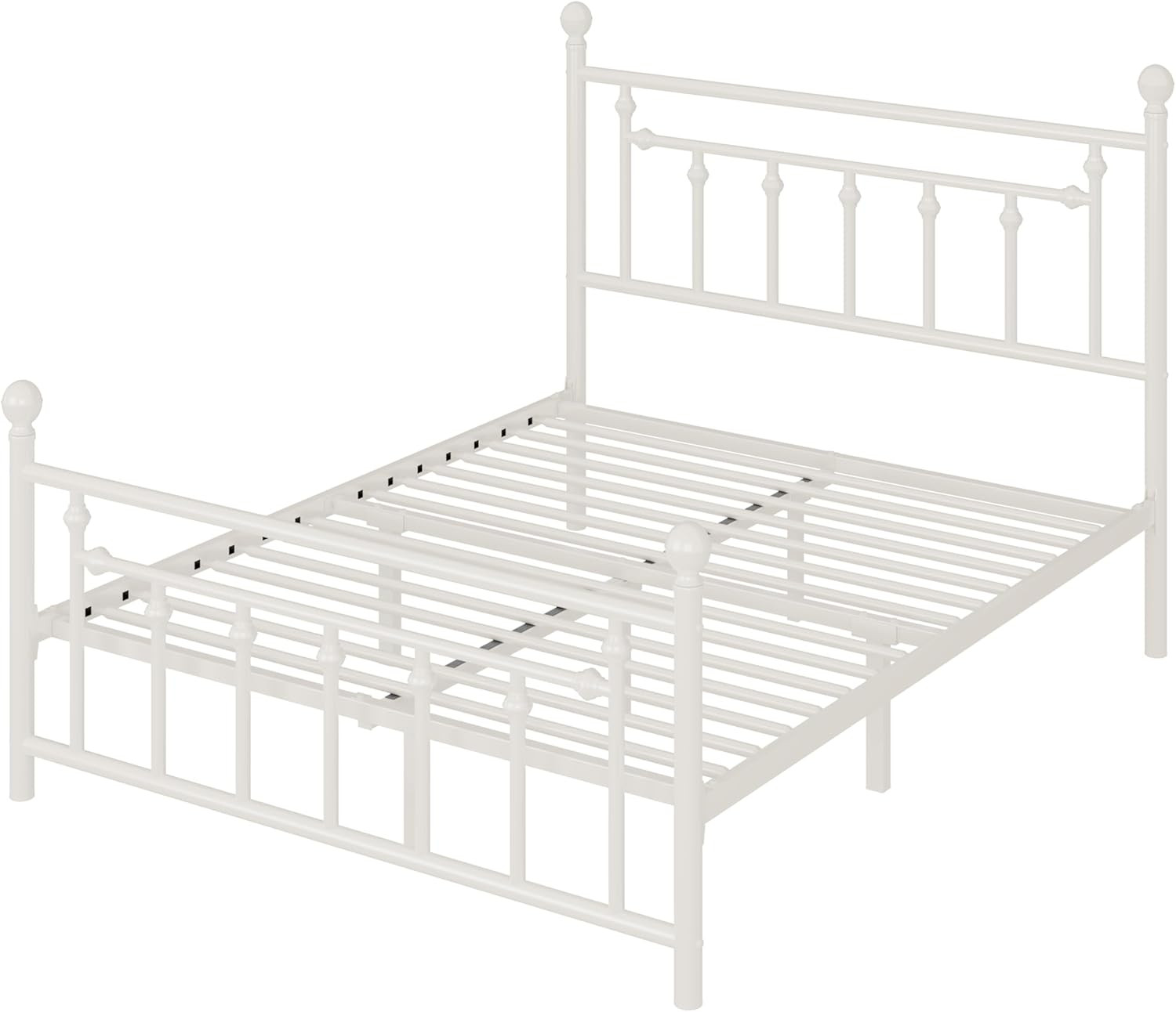 Allewie 14 Inch Queen Size Metal Platform Bed Frame with Victorian Vintage Headboard and Footboar... | Amazon (US)
