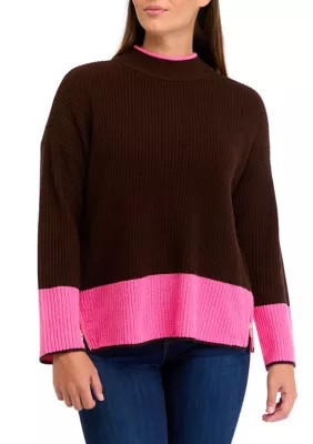 Crown & Ivy™ Women's Color Blocked Knit Sweater | Belk