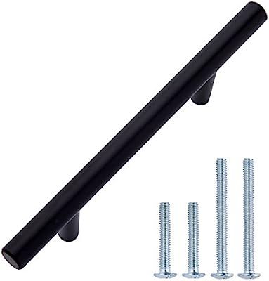 AmazonBasics AB1600-FB-10 Cabinet Pull, 5.38" Length (3" Hole Center), Flat Black | Amazon (US)