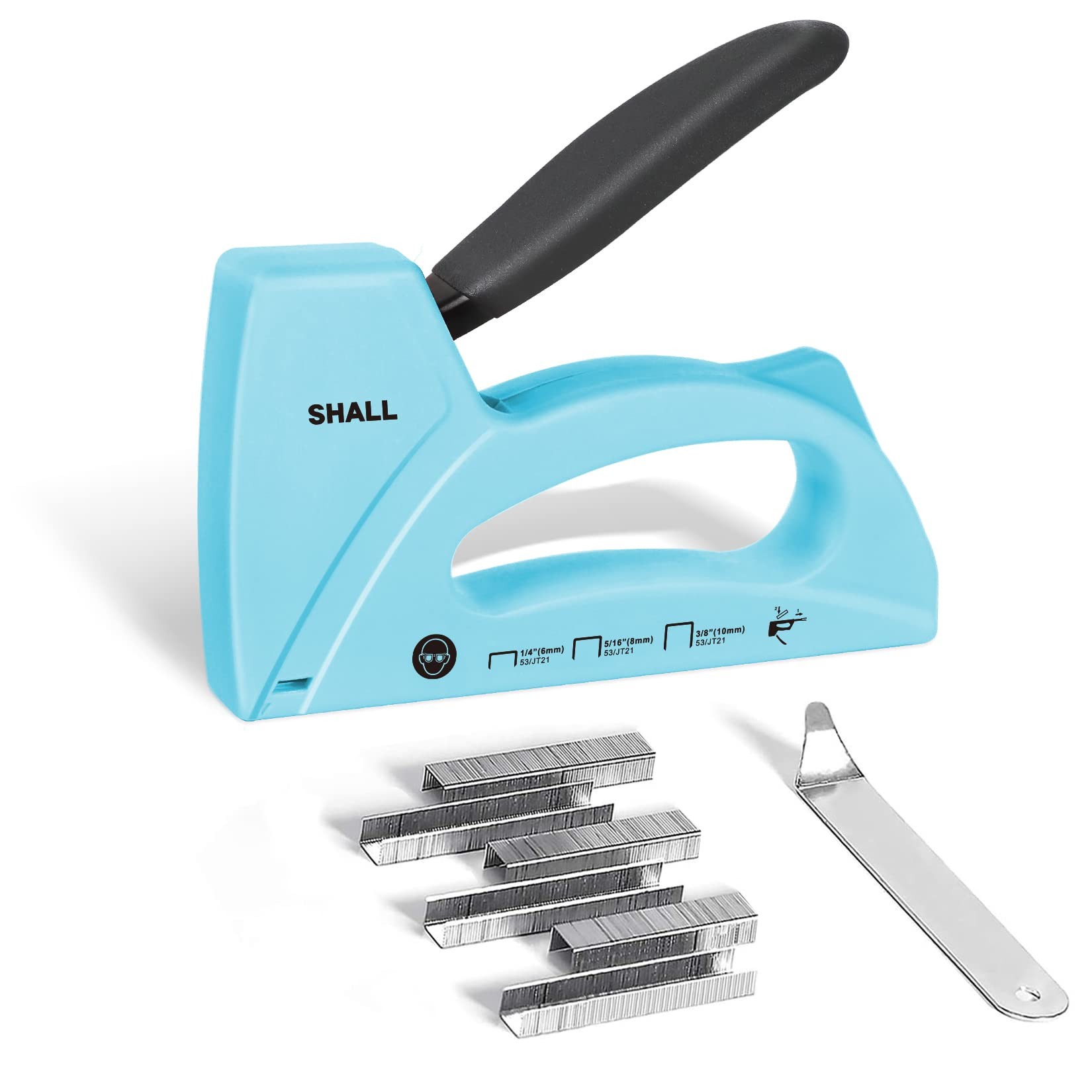 SHALL Light Duty Staple Gun for Wood - Upholstery Staple Gun with 1600pcs JT21 Staples 1/4, 5/16,... | Amazon (US)