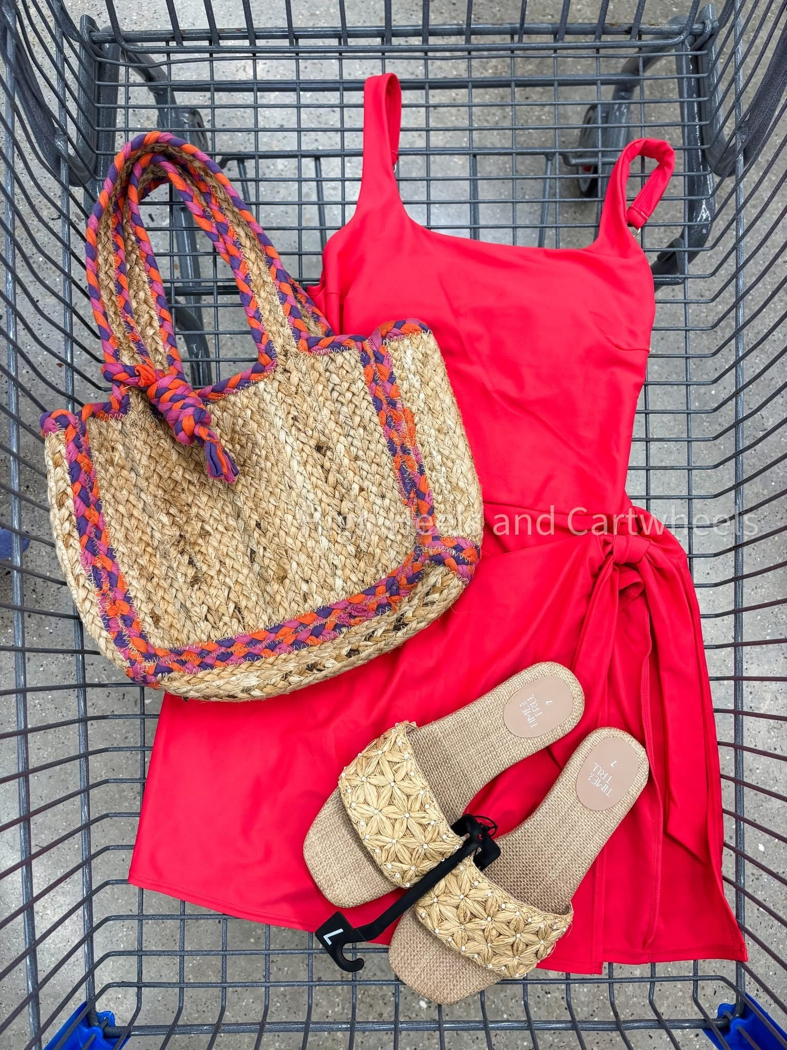 Adorable one piece swimsuit from Walmart! The color is more melon than red in person.

#LTKSwim