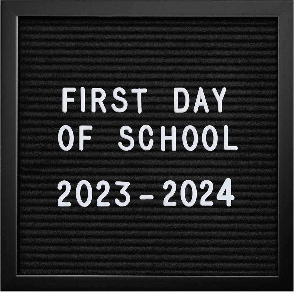 All Black Felt Letter Board Sign Board Letters White Precut 10x10 Inch Small, Changeable Letter B... | Amazon (US)