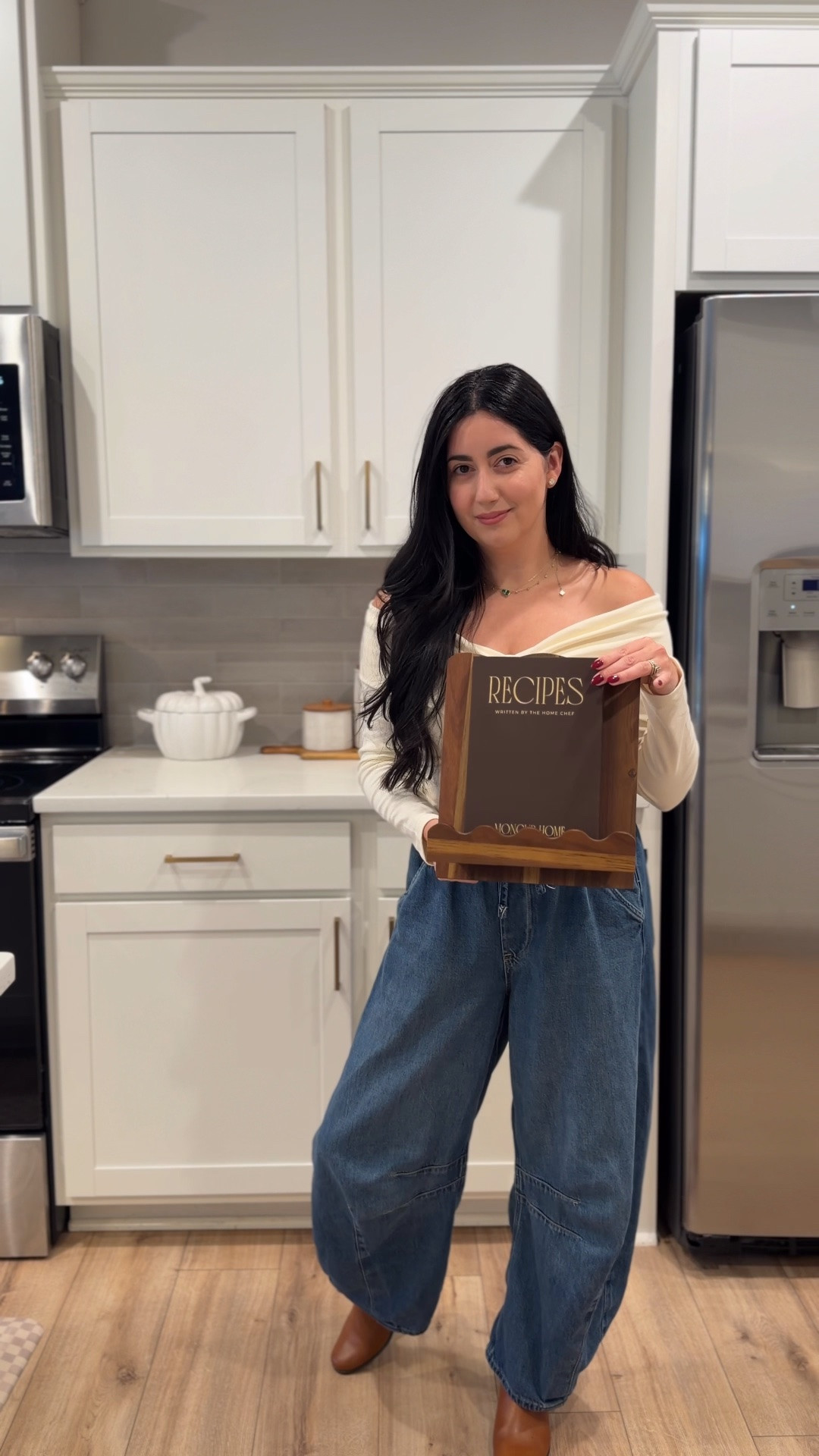 This wooden wood book stand + “Written by the Home Chef” recipe journal from Moncurhome are the cutest addition to my kitchen. ✨

#LTKSeasonal #LTKHome #LTKdayinmylife
