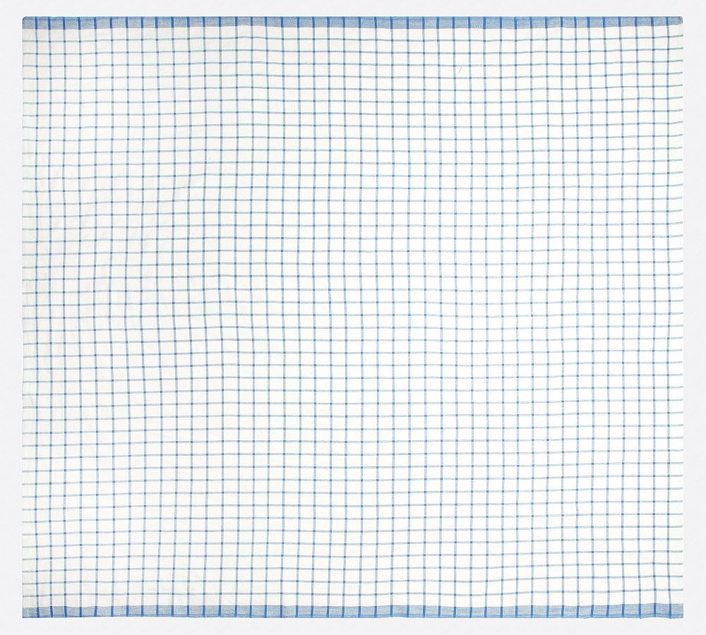 Windowpane Block Print Cotton Tablecloth - Set of 4 | Pottery Barn (US)