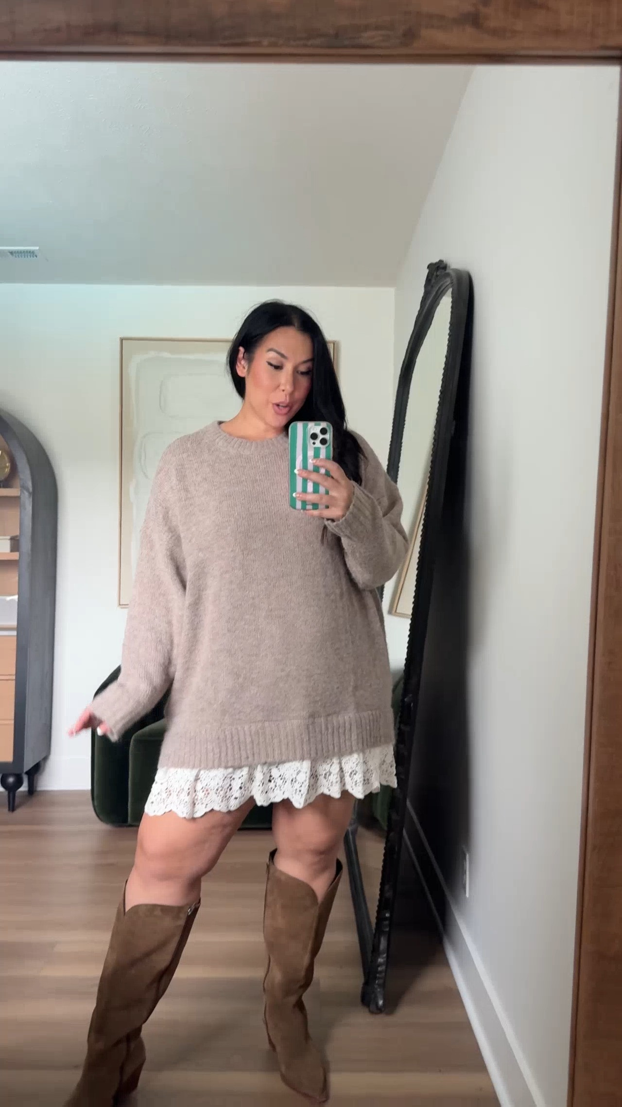 I'm loving textures, love the length on this and it's so soft! ae, american eagle, fall style, fall fashion, midsize, curvy 

 #LTKSeasonal #LTKMidsize