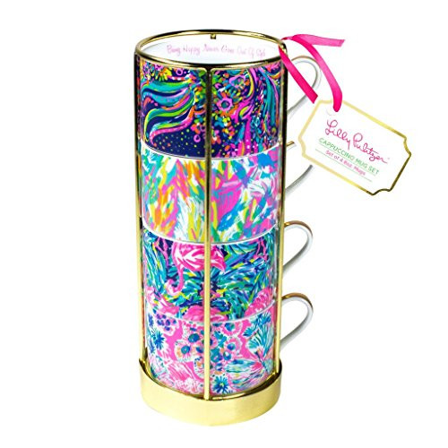 Lilly Pulitzer Cappuccino Mugs Set of 4 | Amazon (US)