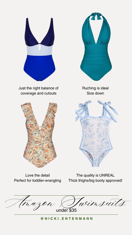 Love these Amazon swimsuits, especially for thick thighs/booty AND they’re all under $35!

Amazon swim, spring style, pool day, beach vacation, cute swimsuits 

#LTKfindsunder50 #LTKswim #LTKstyletip