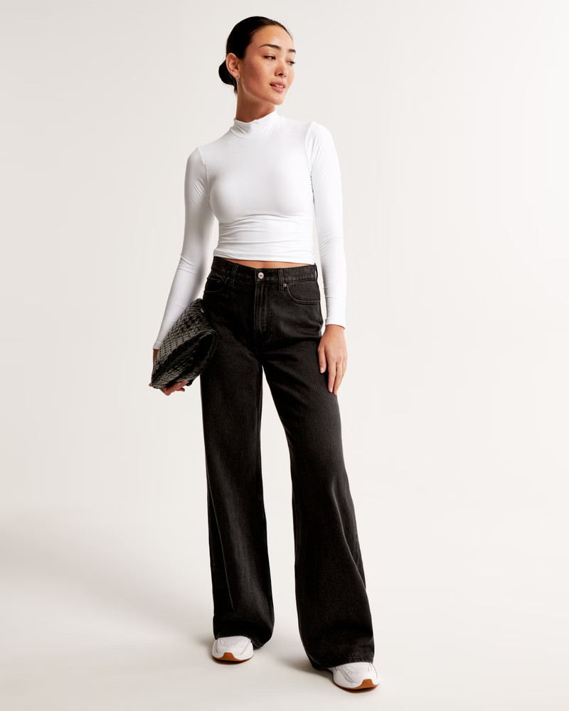 High Rise Wide Leg Jean | Abercrombie & Fitch (US)