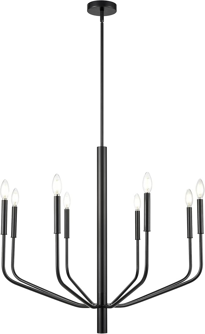 Light Society LS-C516-BLK Philippe 8-Light Chandelier, Black | Amazon (US)