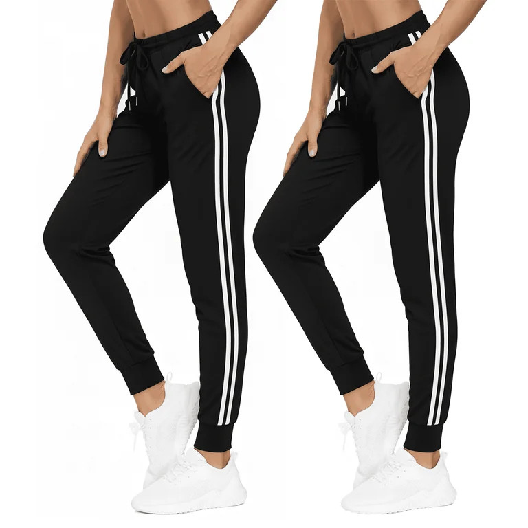 WQD 2 Pack Womens Sweatpants Jogger Pants with Pockets High Waist Lounge Athletic Yoga Pants for ... | Walmart (US)