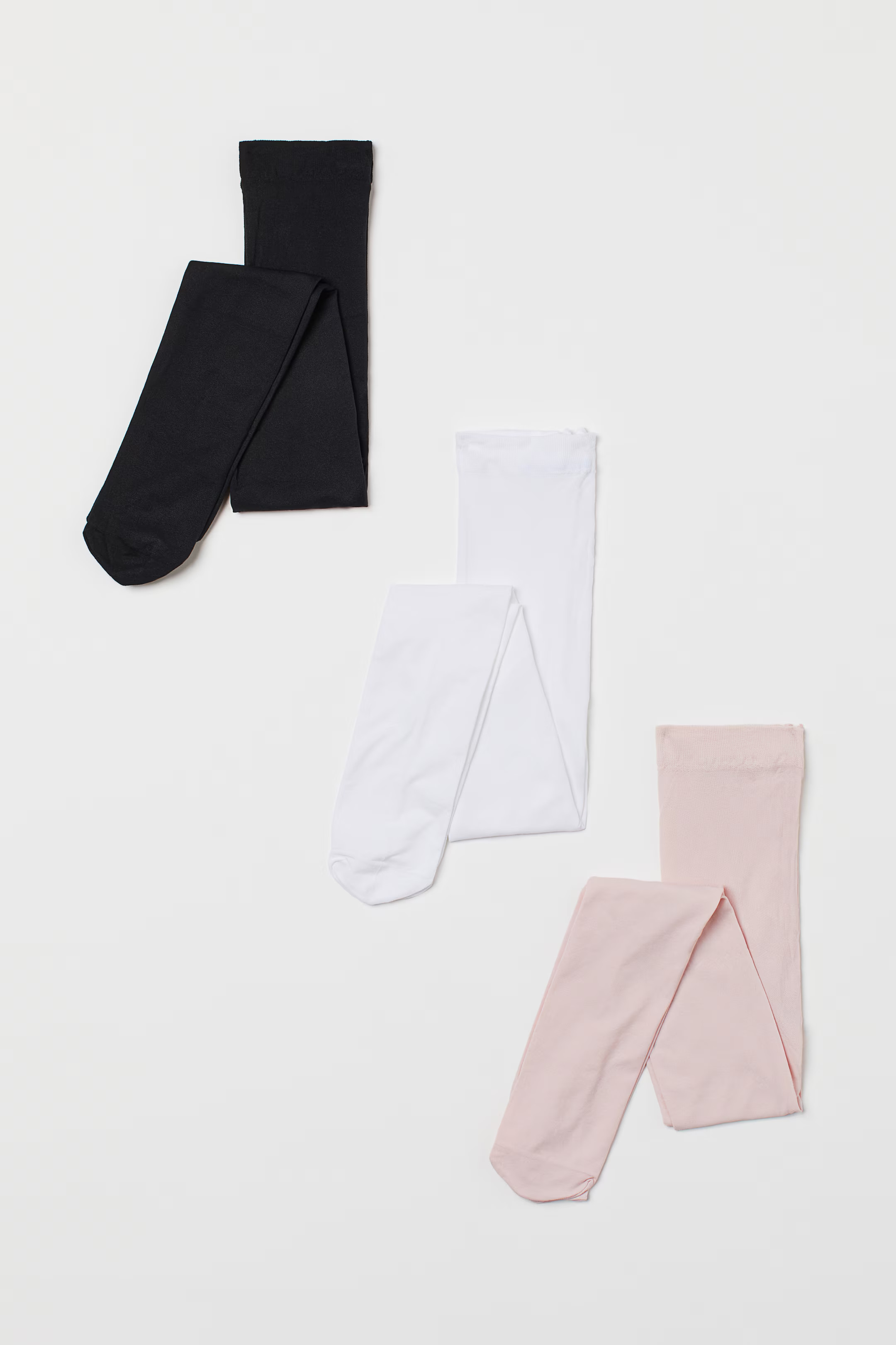 3-pack Tights - Light pink/white/black - Kids | H&M CA | H&M (US + CA)