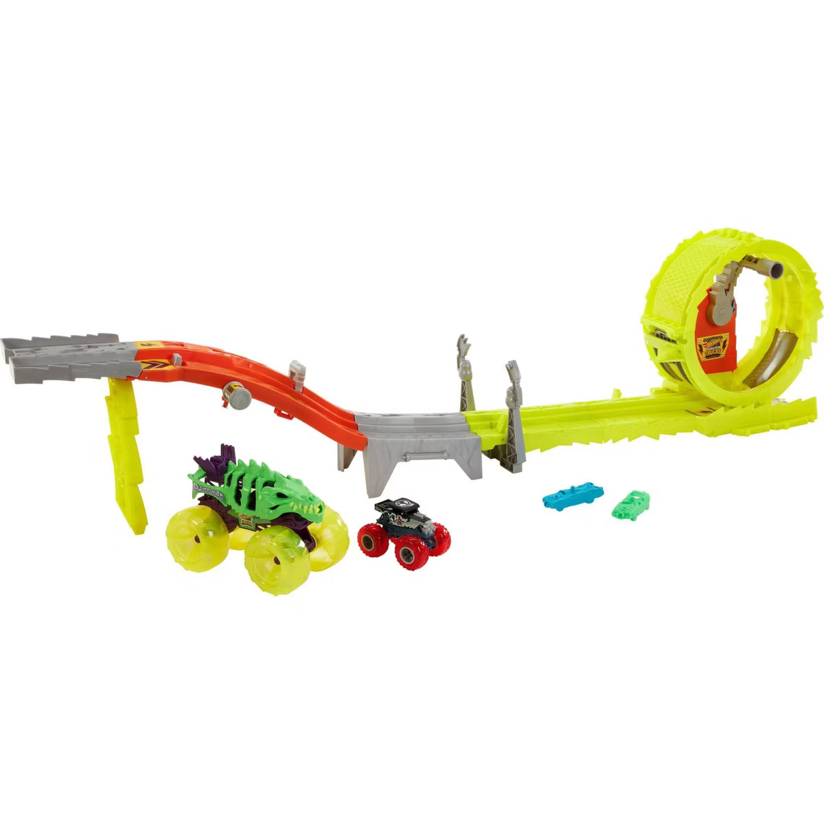 Hot Wheels Monster Trucks Power Smashers Charge & Chase Challenge Track Set | Target