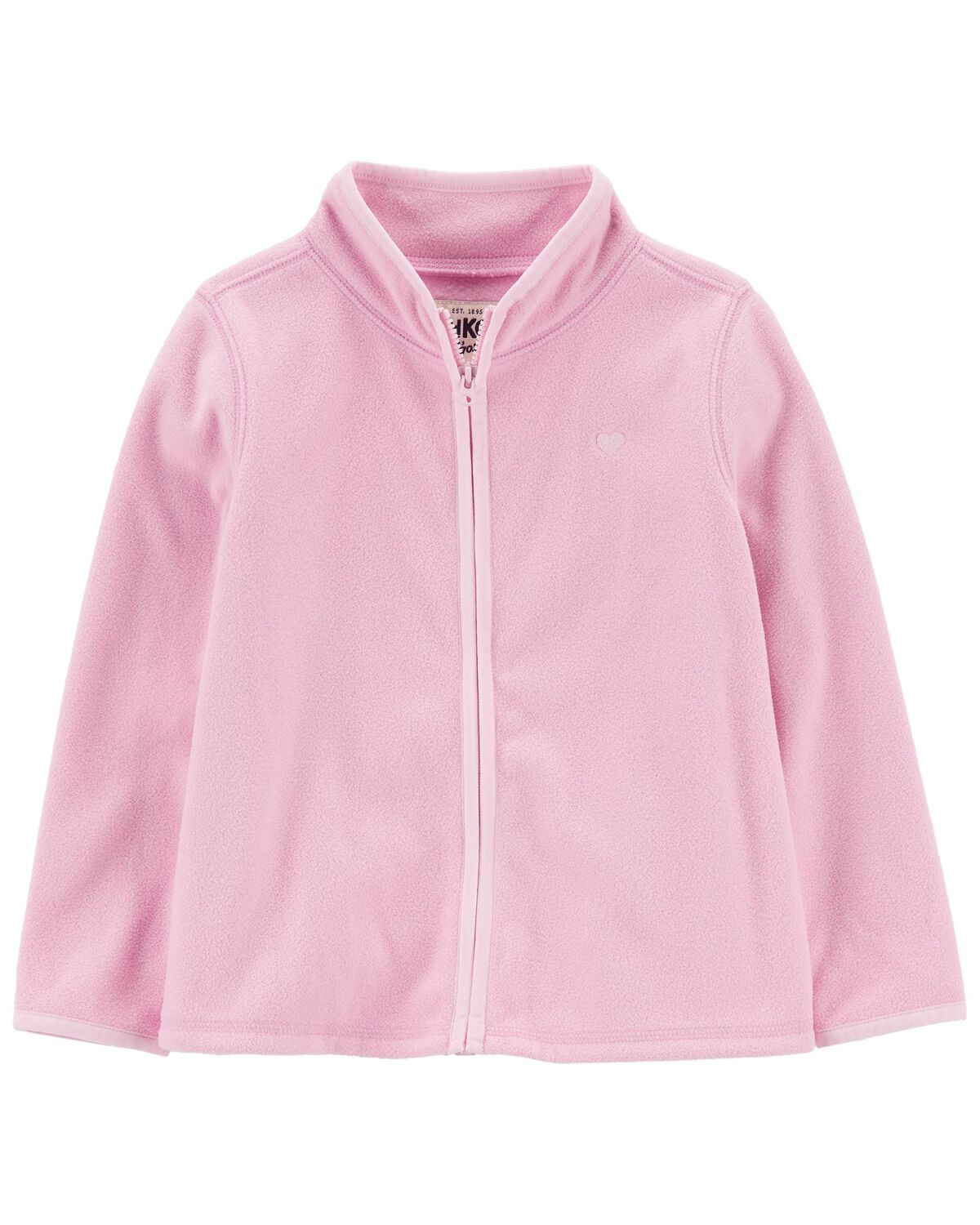 Pink Toddler Embroidered Microfleece Full Zip Cozie | carters.com | Carter's