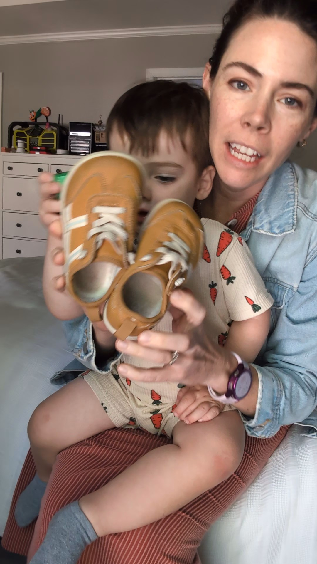 Wide toddler feet are no joke 😅 these have been such a better fit and actually slide on easily now 🙌 sharing in case you’ve struggled with the same thing

#LTKKids #LTKmomlife