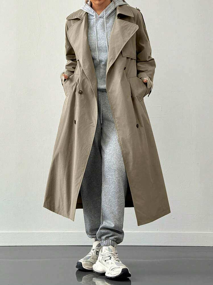Long trench coat | SHEIN