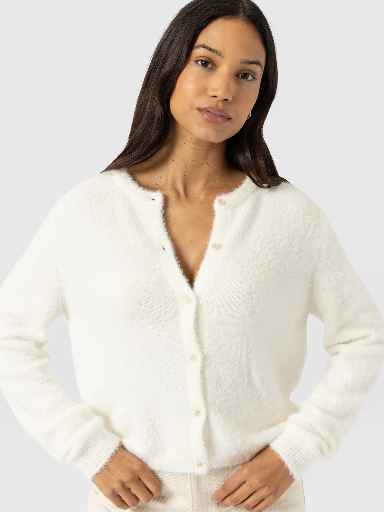 Rosalie Cardigan - Cream | Saint + Sofia UK
