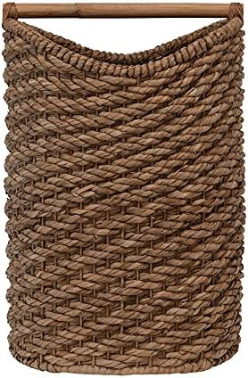 Creative Co-Op Laundry Rattan Handle Basket, Natural | Amazon (US)
