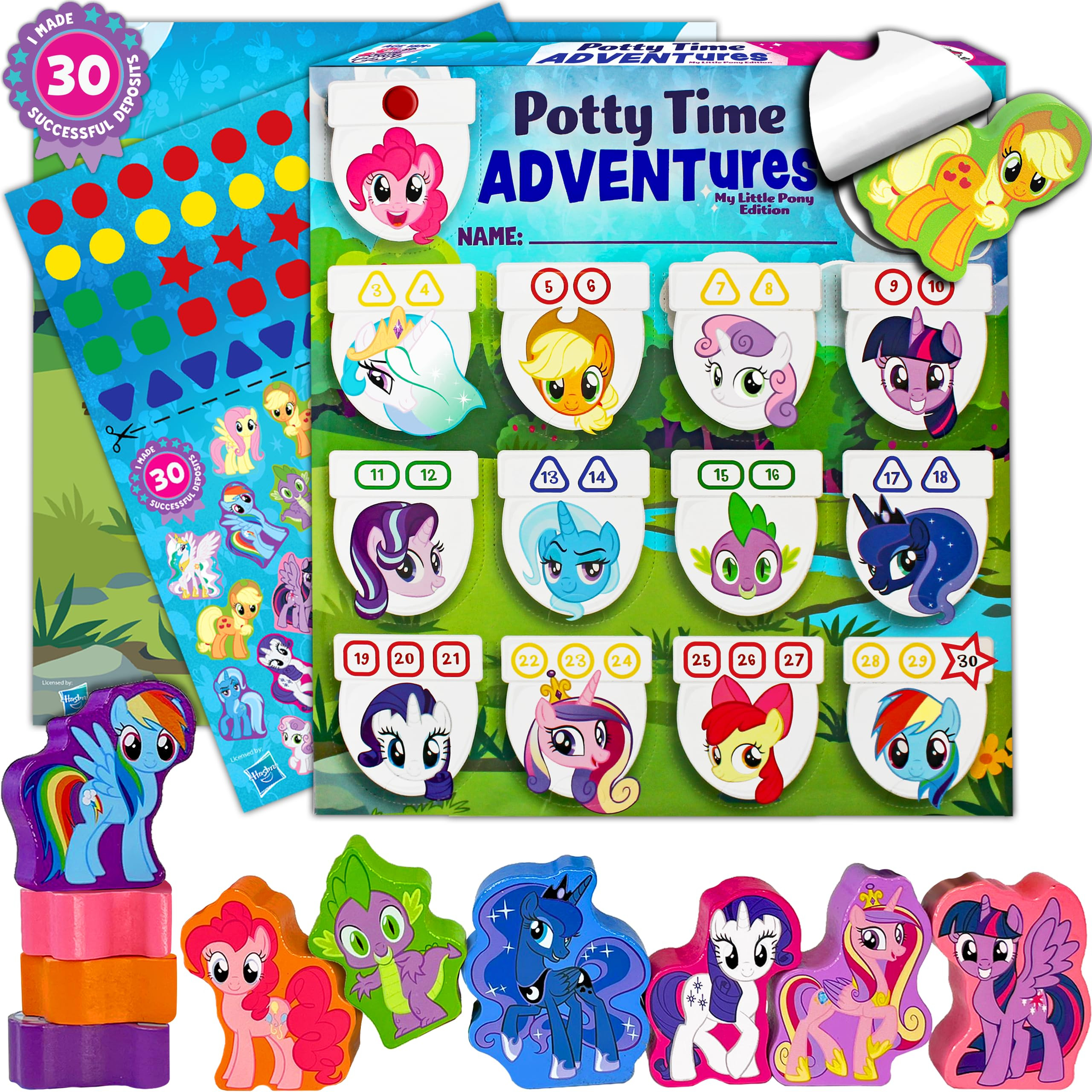 Potty Time Adventures Toddler Potty Training Chart by Lil ADVENTS - 14 Wooden Stacking Blocks / P... | Amazon (US)