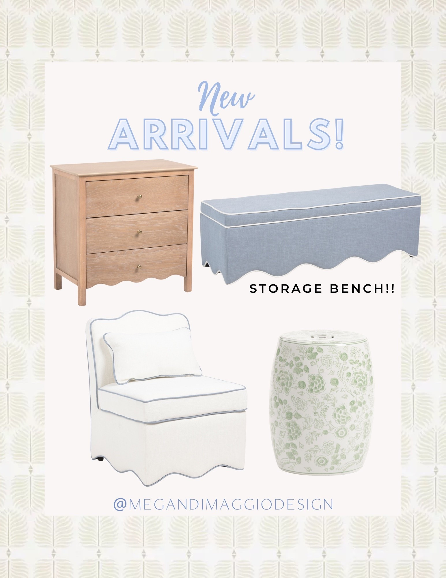 Wow!! Brand new look for less for Society Social just added!! LOVE this blue scalloped storage bench, went so fast last time so don’t wait if you love!! 

Also love this new scalloped chest that would be great as a new wide nightstand !!

#LTKHome #LTKSaleAlert
