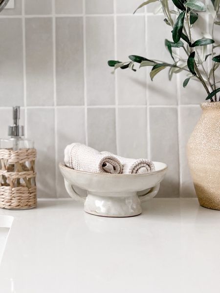 The prettiest stone ware dish is back in stock - I use it for my hand towels in the bathroom but it could really be used as decor anywhere in your home! 

#LTKfindsunder50 #LTKhome