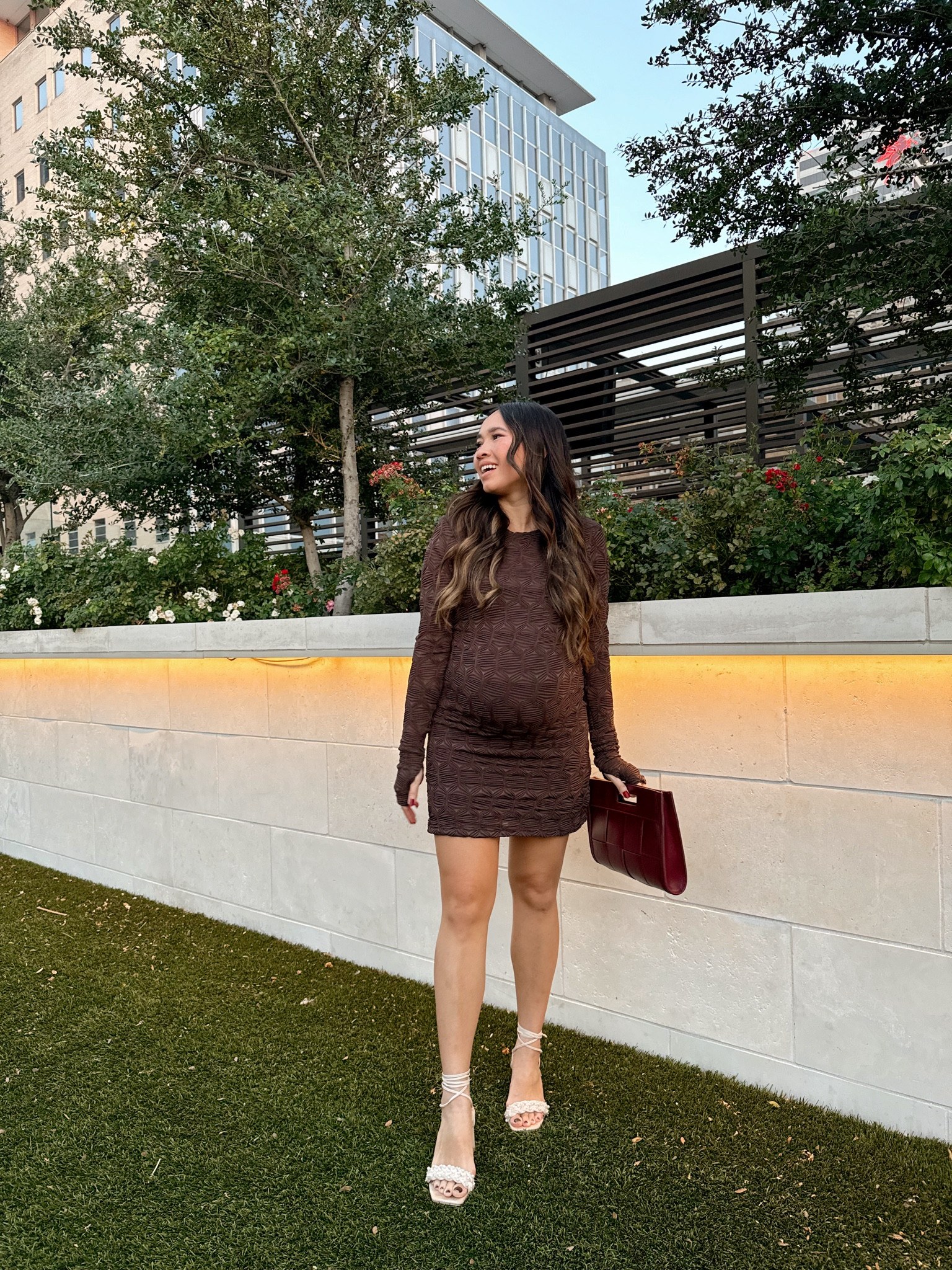 Brown mini dress details!! Wearing a small 

#LTKCon