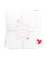 Boucle Hearts Chenille Quilt | Marshalls