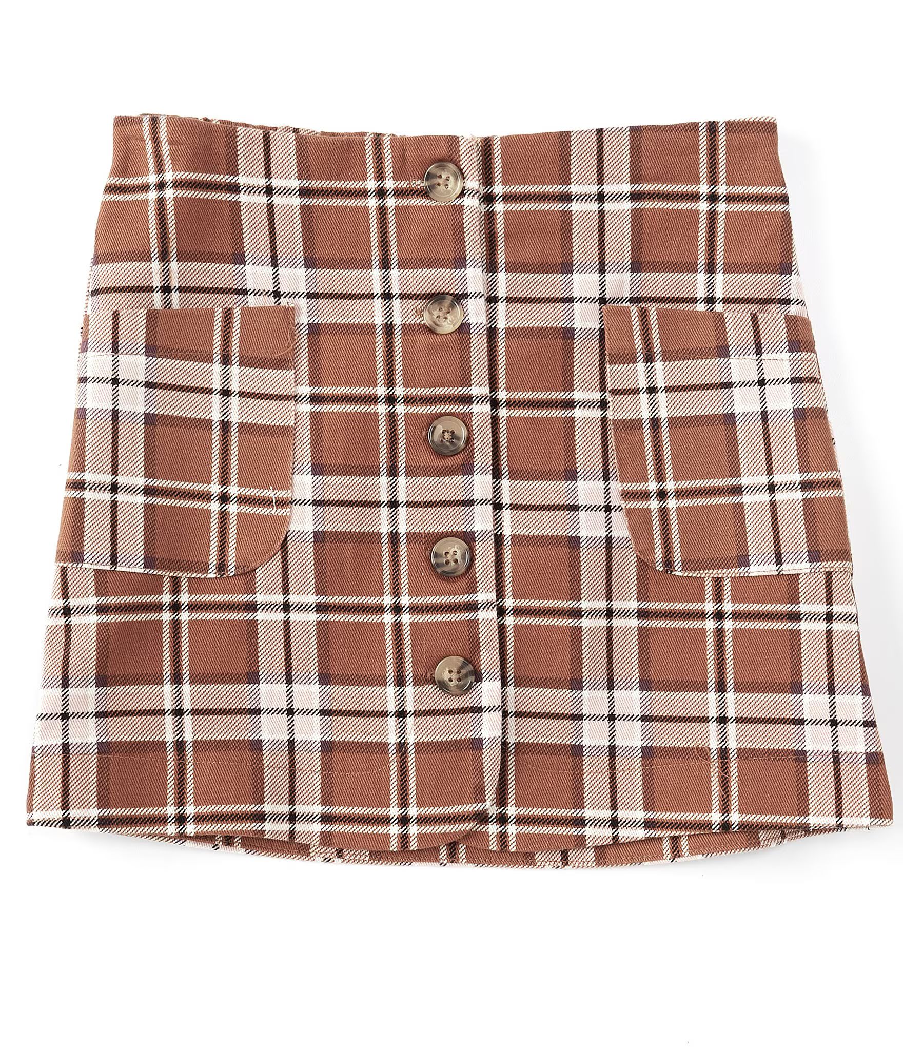 Big Girls 7-16 Plaid Button Front Skirt | Dillard's