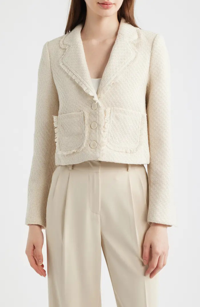 Fringe Detail Tweed Jacket | Nordstrom