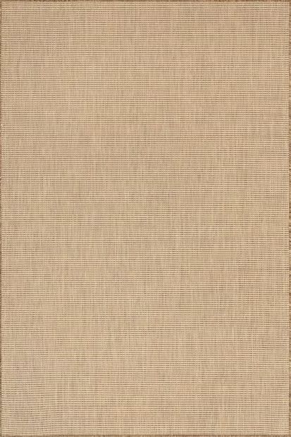 Brown Sandra Solid Transitional Indoor/Outdoor  8' x 10' Area Rug | Rugs USA