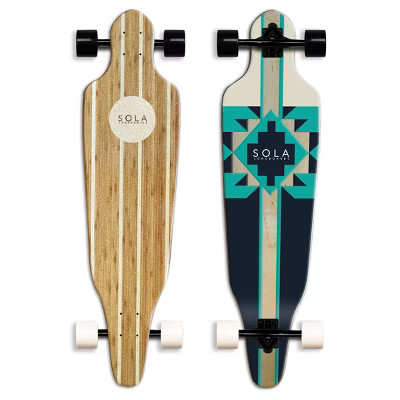 Sola Sports 38.75" Bamboo Premium Graphic Design Complete Longboard Skateboard - Aztec | Target