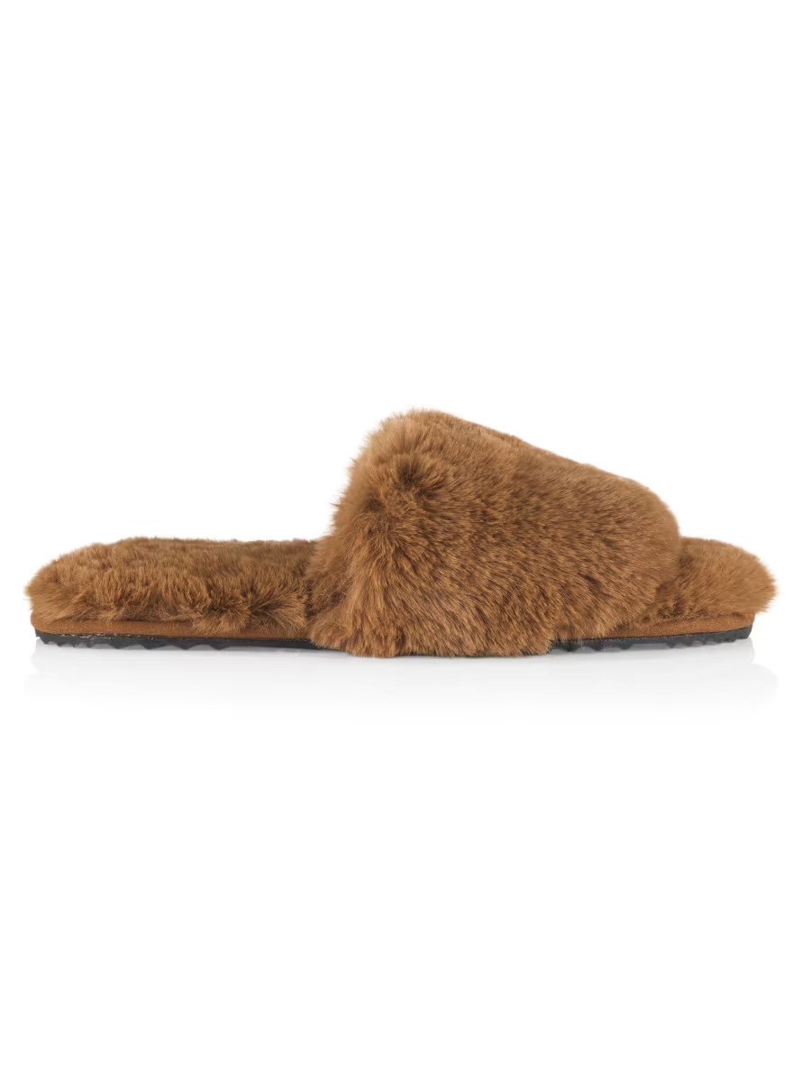 Diana Faux-Fur Slide Slippers | Saks Fifth Avenue