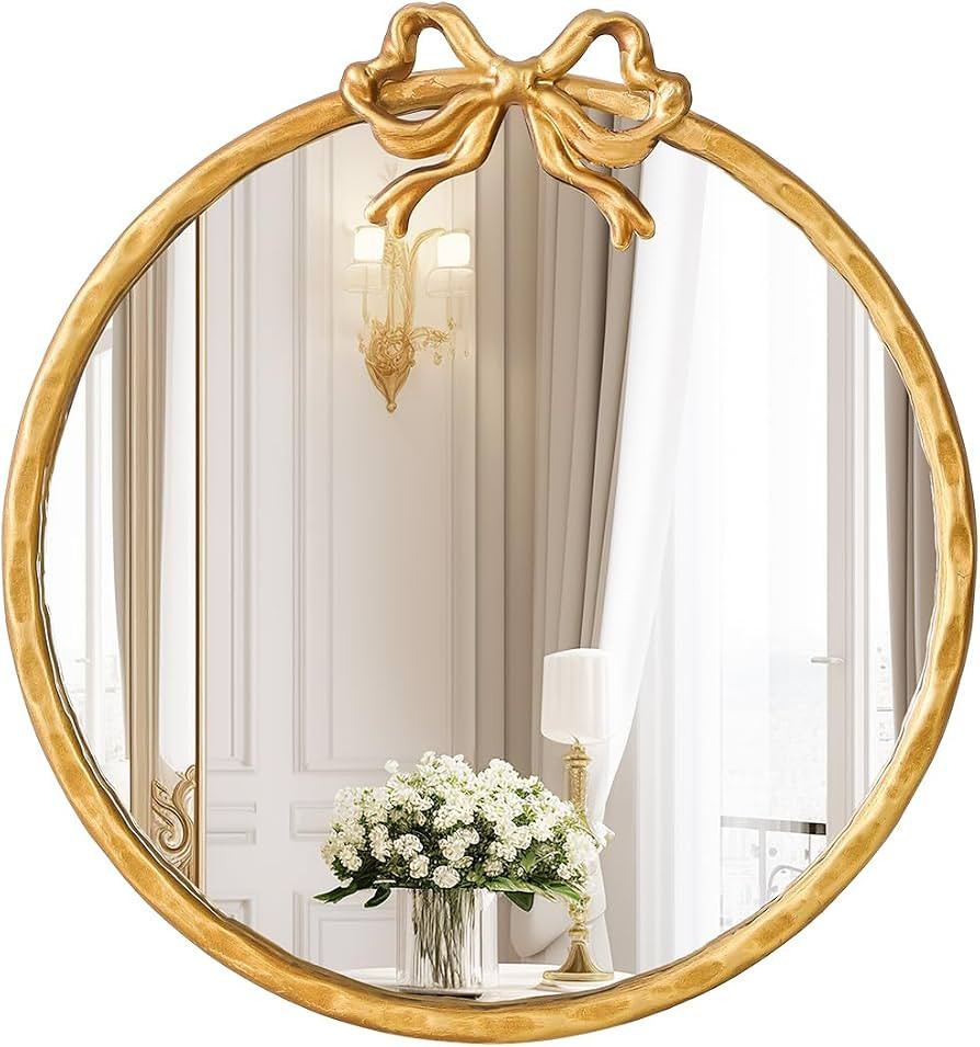 12 Inch Round Gold Mirror, Vintage Gold Mirror, Round Mirrors for Wall Decor, Antique Ornate Meta... | Amazon (US)