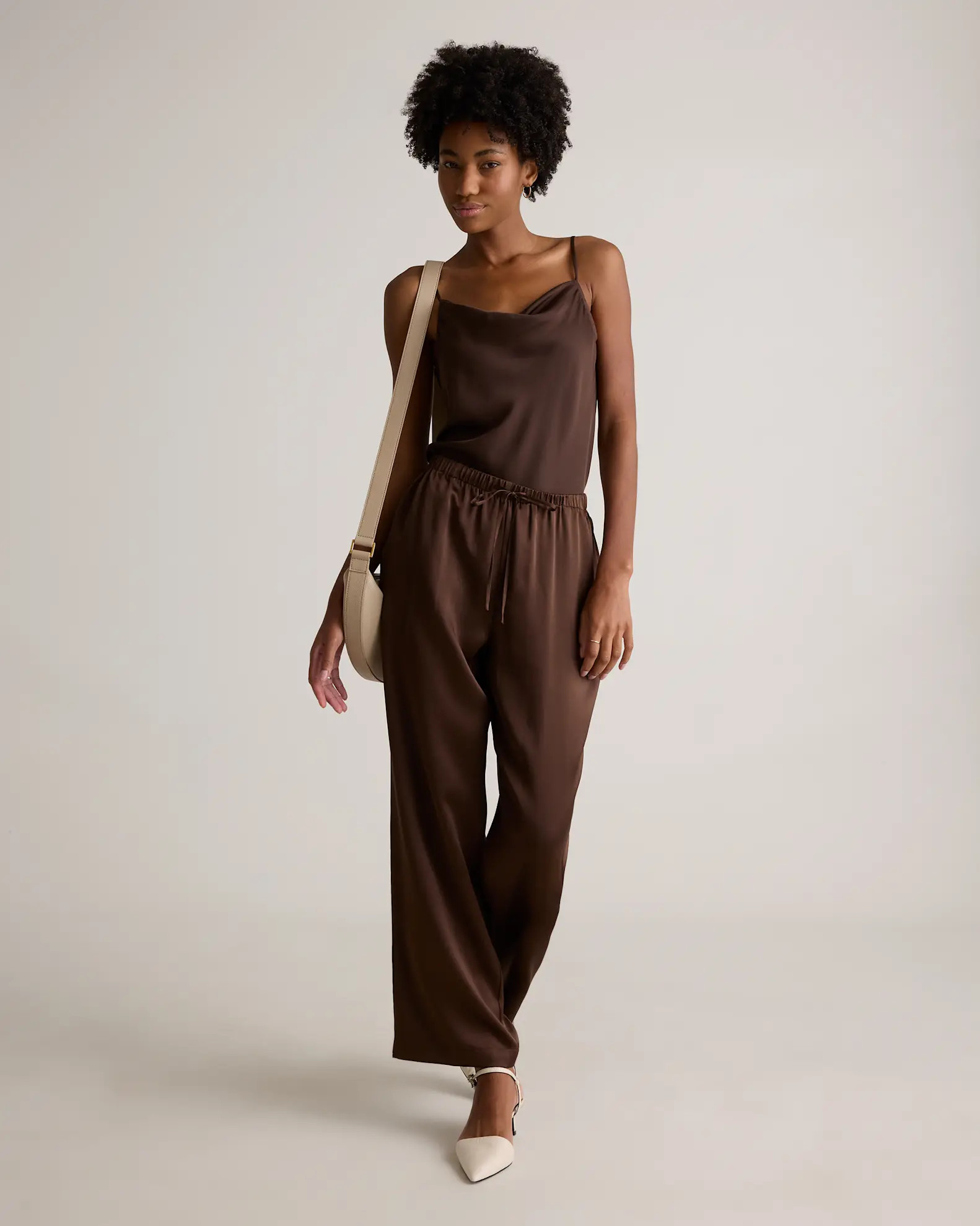 100% Washable Silk Drawstring Wide Leg Pants | Quince