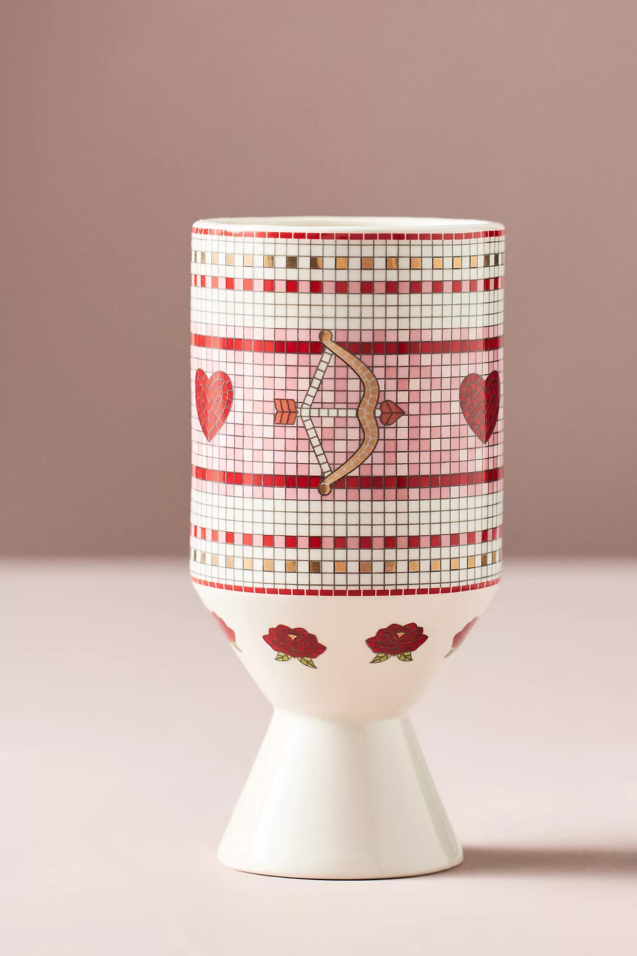 The Bistro Tile Stoneware Vase: Valentine's Edition | Anthropologie (US)