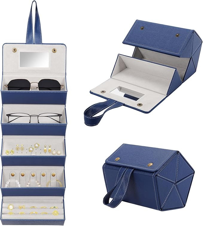 Sunglasses Case, 5 Slots Travel Glasses Case, Multiple Pairs Eyeglasses Jewelry Storage Box, Trav... | Amazon (US)