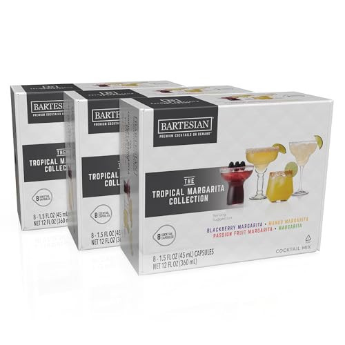Bartesian 24-Pack Tropical Margarita Favorites Collection for Cocktail Machine – Home Bar Mixology Cocktails Mix Pod Capsule Set To Use With the Cocktail Drink Maker Machine | Amazon (US)
