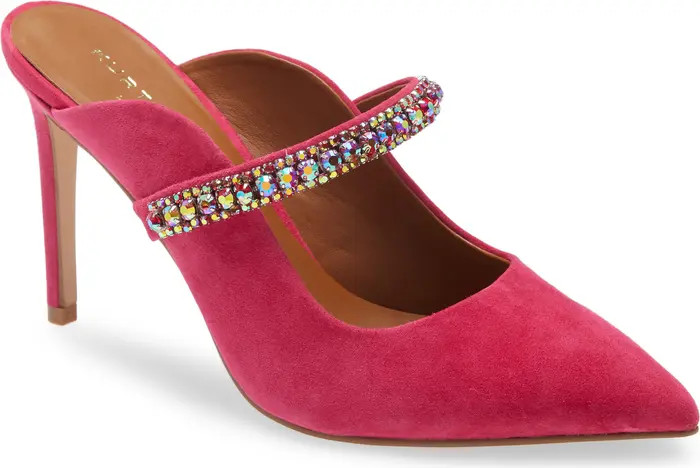 Kurt Geiger London Duke Crystal Strap Pointed Toe Mule | Nordstrom | Nordstrom