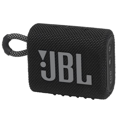 JBL Go 3 - Portable Mini Bluetooth Speaker, big audio and punchy bass, IP67 waterproof and dustproof, 5 hours of playtime, speaker for home, outdoor and travel (Black) | Amazon (US)
