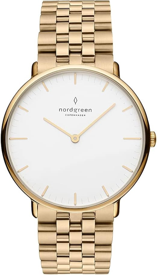 Nordgreen Native Scandinavian Gold Watch with Interchangeable Straps | Amazon (US)