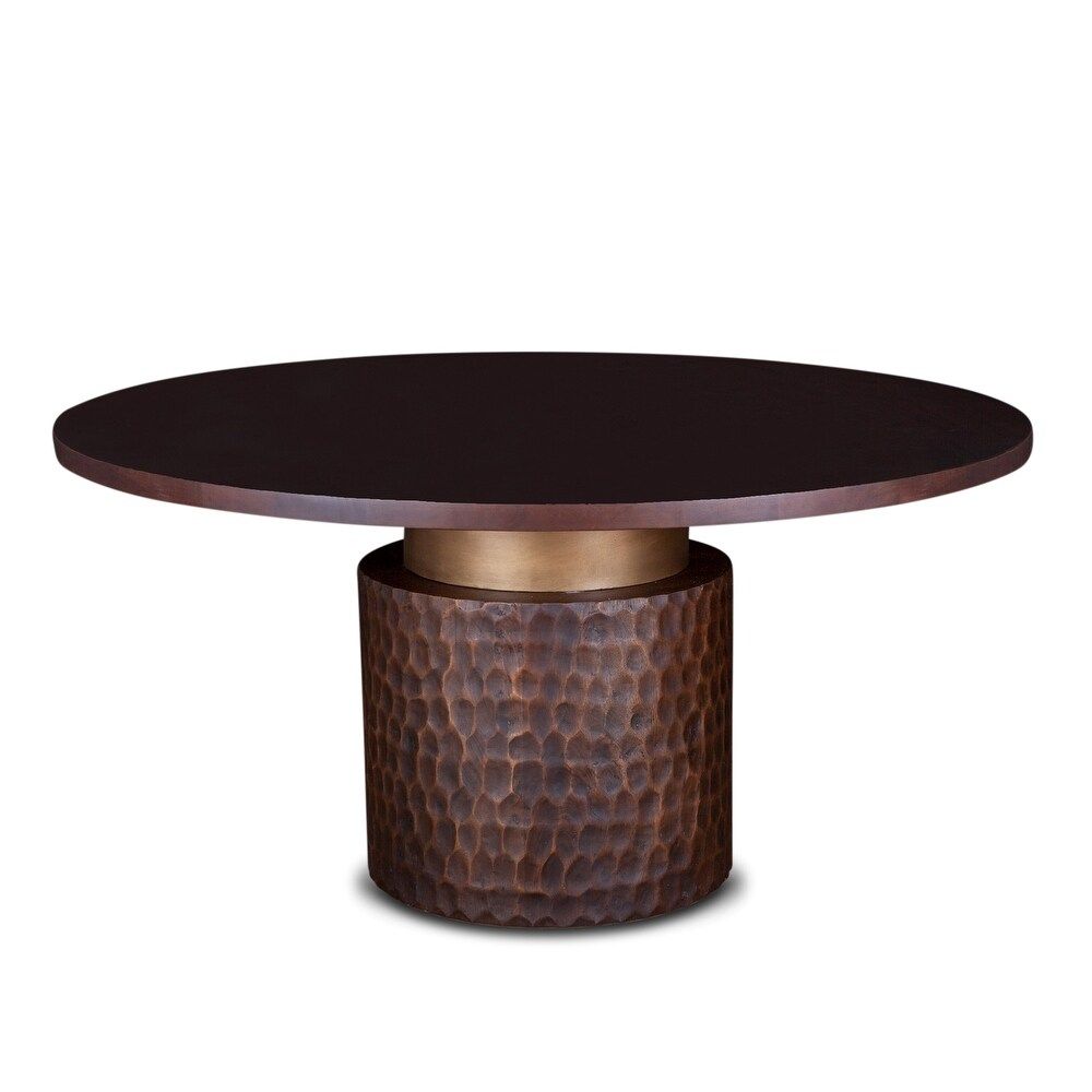 Vallarta Round Two Tone Mango Wood Dining Table (Brown) | Bed Bath & Beyond