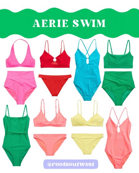 Aerie swim sale! $12 tops and bottoms. $24 one pieces  

#LTKSwim #LTKSeasonal #LTKSaleAlert