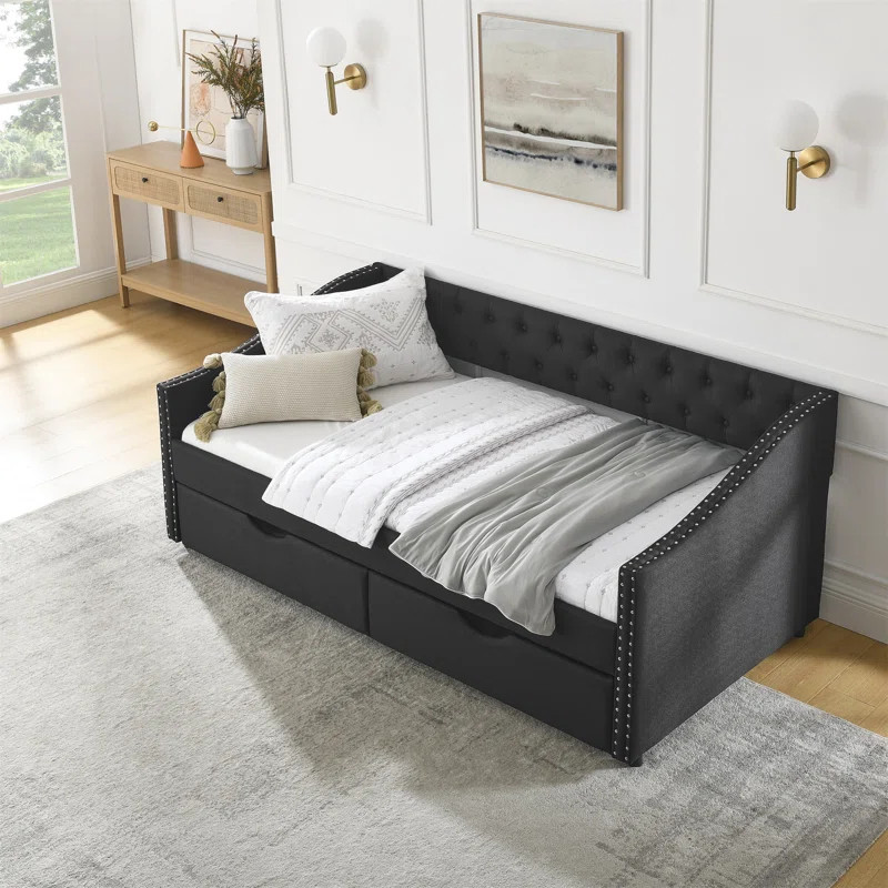 Red Barrel Studio® Carmelo Daybed,Upholstered Tufted Sofa Bed,Platform Bed,Bed Frame & Reviews |... | Wayfair North America