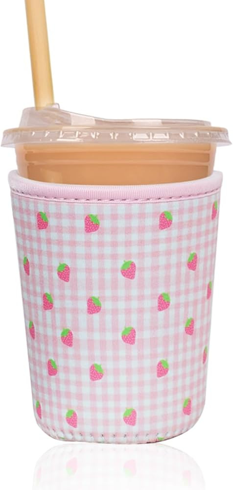 Reusable Insulated Sleeve for Iced Coffee Cup, Coffee Neoprene Sleeve for Cold & Hot Drinks, Beve... | Amazon (US)