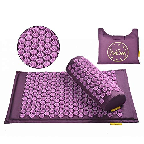 Acupressure Mat and Pillow Set | Acupuncture Mat for Back and Neck Pain Relief | Pranamat Inspired Accupressure Mats for Stress, Sciatic Pain, Feet Massage | Eco-Friendly Travel Bag Included | Amazon (US)
