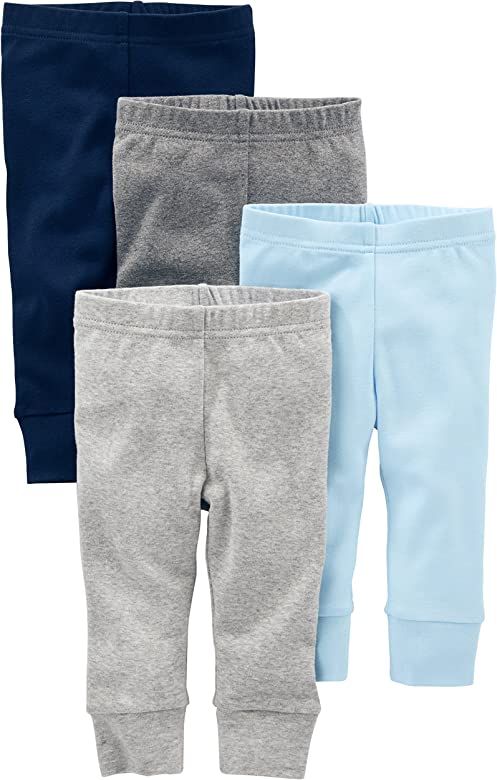 Simple Joys by Carter's Baby Boys' Cotton Pants, Pack of 4 | Amazon (US)