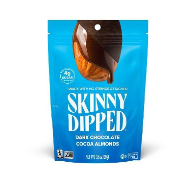 SkinnyDipped Dark Chocolate Candy Cocoa Almonds - 3.5oz | Target