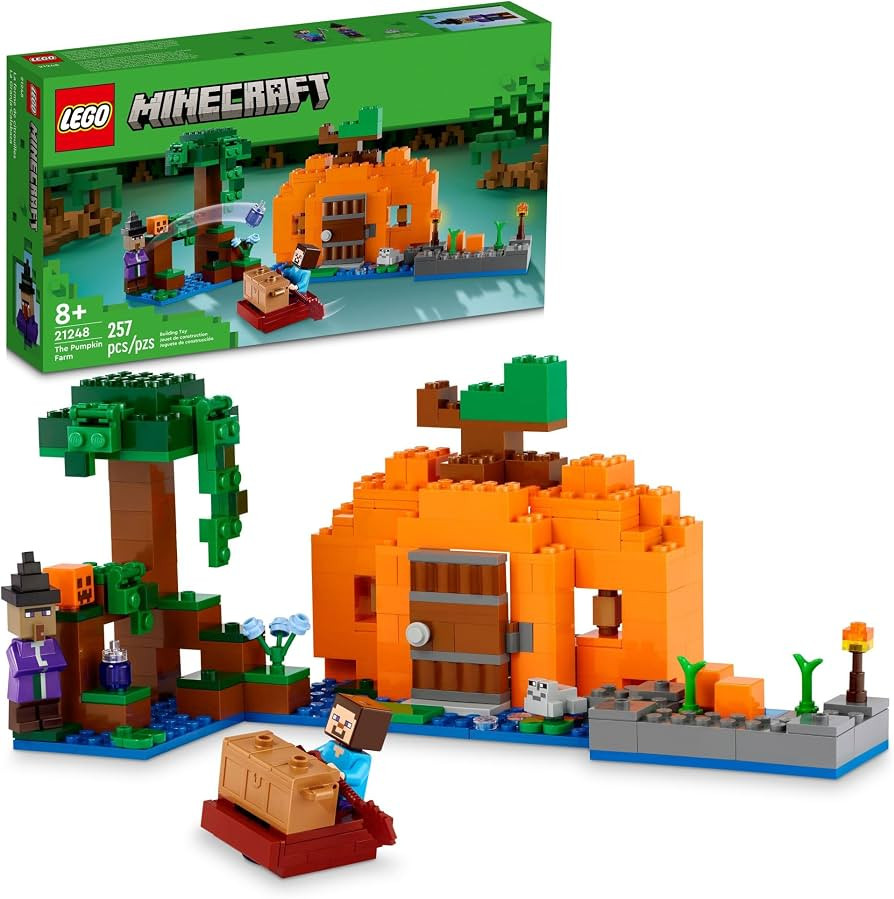 LEGO Minecraft The Pumpkin Farm 21248 Building Toy, Hands-on Action in The Swamp Biome Featuring ... | Amazon (US)
